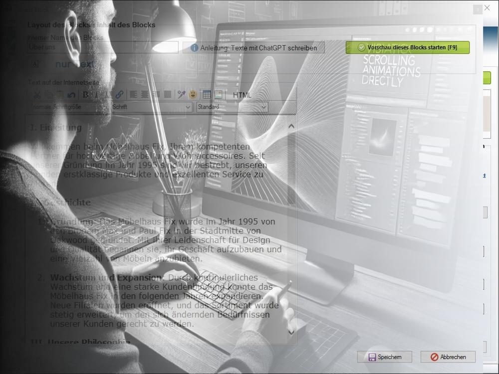 Programm Website erstellen