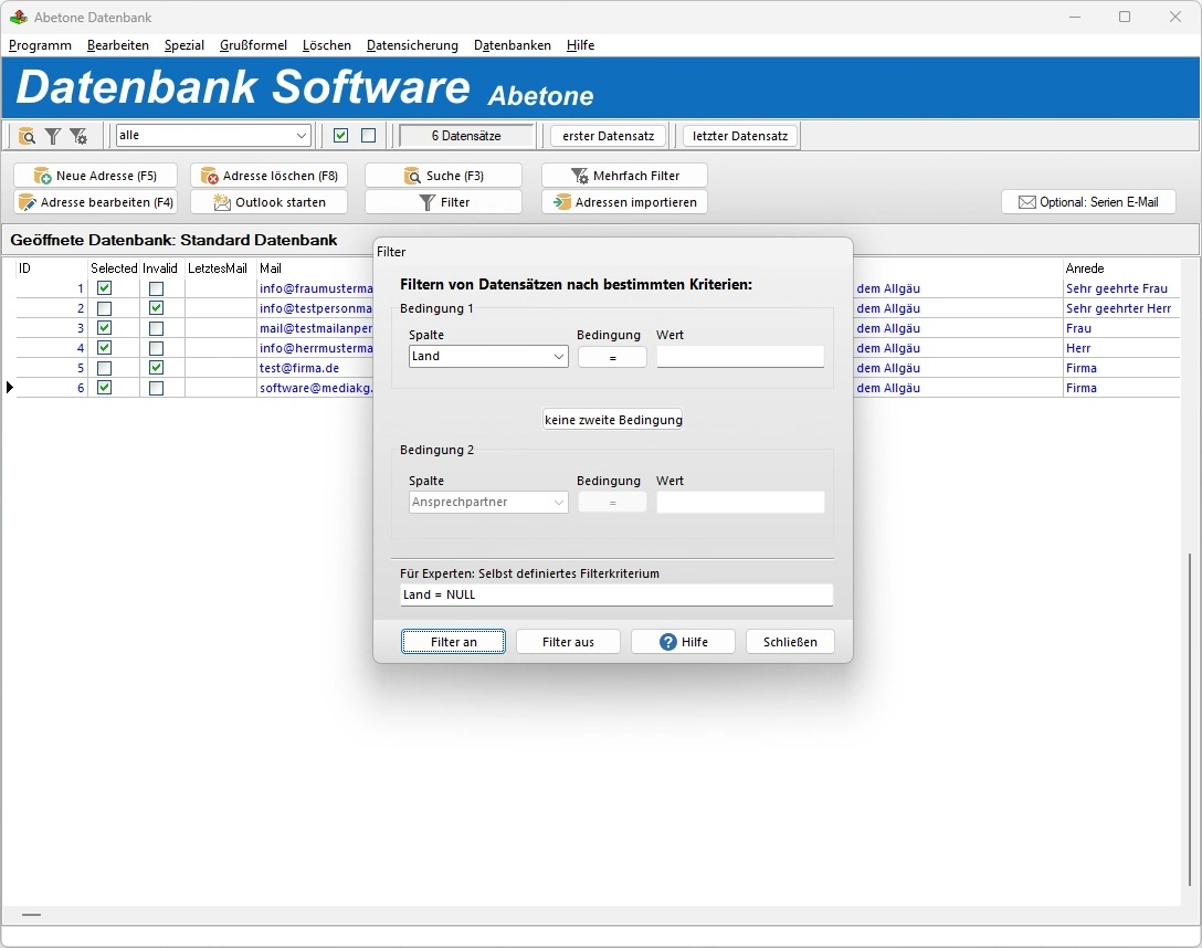 Abetone Datenbank – Datenbank Software