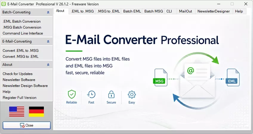 E-Mail Converter Professional für MSGtoEML