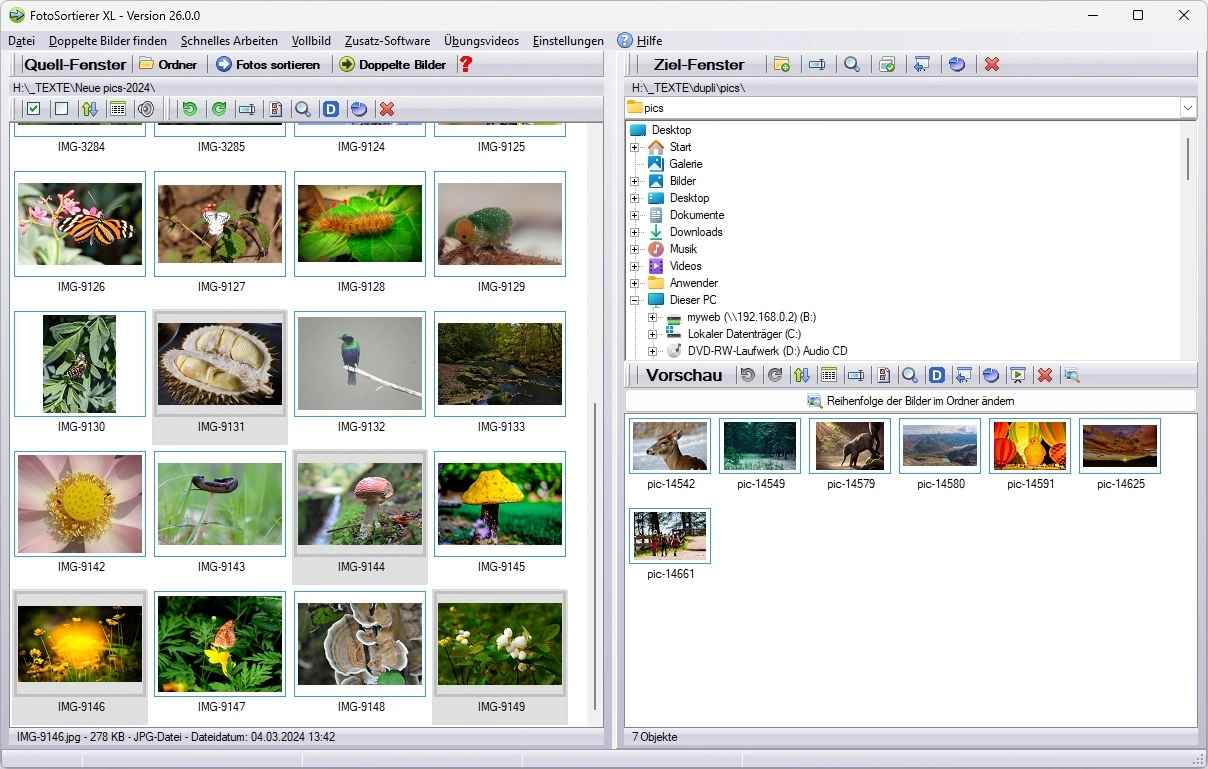 FotoSortierer XL – Fotos Sortieren Programm